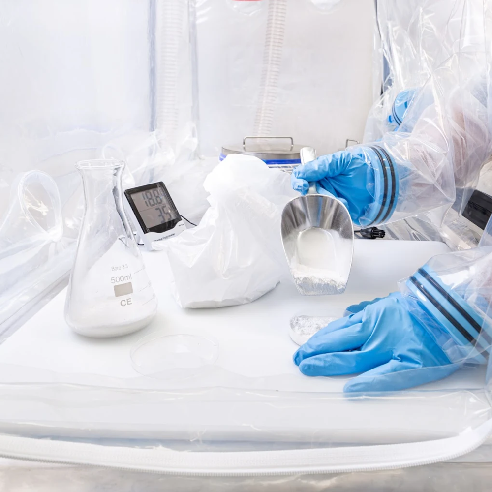 Containment isolator/glove bag systems used to handle high potent powder. Onfab Installation News - Isolator