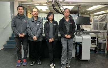 Team portraits with icons representing roles: Director, Admin, and Technical Support, set against a Hong Kong skyline. Team portraits with icons representing roles: Director, Admin, and Technical Support, set against a Hong Kong skyline.
