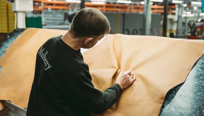 Leather prodution at Mulberry
